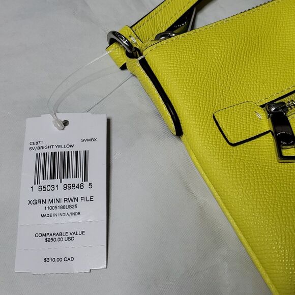 Coach Mini Rowan Bright Yellow Purse - Picture 2 of 4